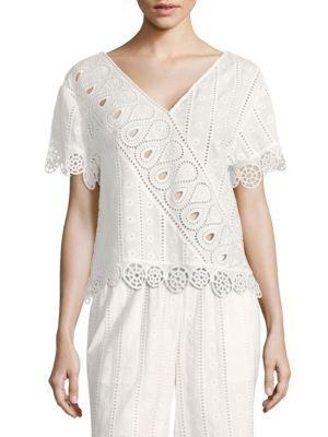 Opening Ceremony Broderie Anglaise Popover Top