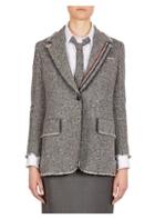 Thom Browne Stripe Wide Lapel Wool Jacket
