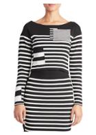 Altuzarra Cropped Monochrome Stripe Sweater