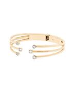 Michael Kors Crystal Open Cuff Bracelet/goldtone