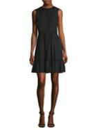 Kate Spade New York Floral Lace-trimmed Mini Fit-&-flare Dress