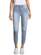 Paige Light Wash Cropped Skinny Jeans