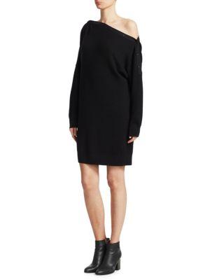 T By Alexander Wang Off-the-shoulder Sweater Dress