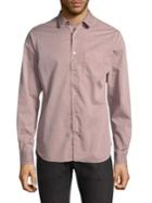 Officine Generale Shirttail Cotton Button-down Shirt