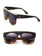 Dax Gabler Oversized Rectangular Tortoise Shell Sunglasses