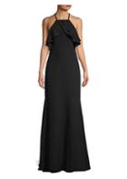 Laundry By Shelli Segal Crepe Cutaway Gown