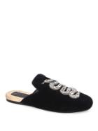 Gucci Lawrence Crystal-embroidered Velvet Slippers