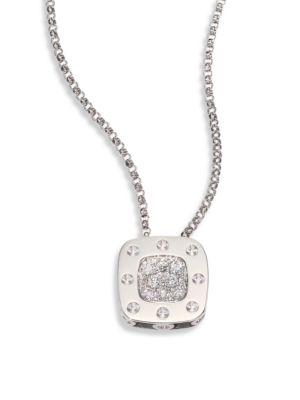 Roberto Coin Diamond & 18k White Gold Pendant Necklace