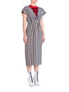 Fendi Striped V-neck Dress