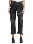 T By Alexander Wang Stack Tie Crop Jeans
