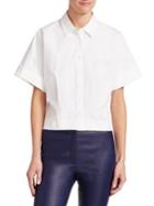 Theory Stretch Cotton Crop Button-down