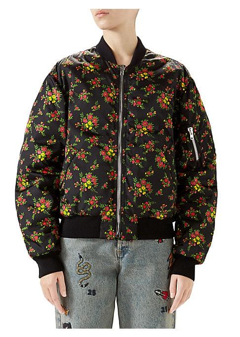 Gucci Floral Bouquets Nylon Jacket