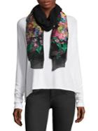 Etro Couped Multi Floral Sheer Scarf