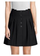 Maje Button Front Pleated Skirt