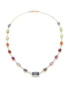 Ippolita Rock Candy Fall Rainbow Semi-precious Multi-stone & 18k Yellow Gold Station Necklace