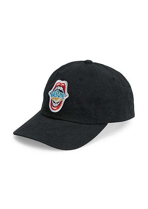 Re/done Embroidered Mouth Logo Dad Baseball Cap