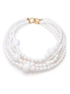 Kenneth Jay Lane Five Row White Necklace