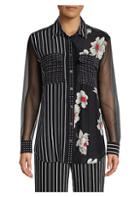 Equipment Mix Media Signature Floral-print Silk Button-down Blouse