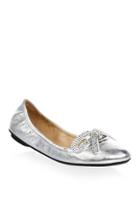 Marc Jacobs Willa Strass Leather Ballet Flats