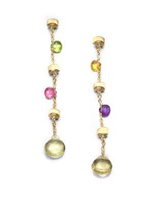 Marco Bicego Paradise Semi-precious Multi-stone & 18k Yellow Gold Drop Earrings