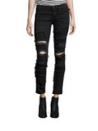 R13 Alison Distressed Patched Skinny Jeans