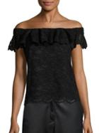 Rebecca Taylor Lace Off-the-shoulder Top