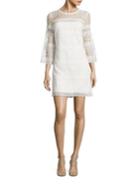 Laundry By Shelli Segal Venise Bell Sleeve Lace Dress