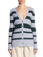 Proenza Schouler Stripe Rib-knit Cardigan
