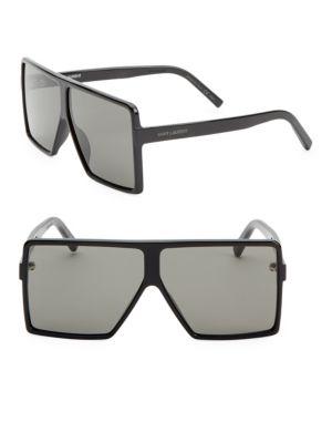 Saint Laurent New Wave 63mm Shield Sunglasses