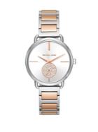 Michael Kors Portia Crystal & Stainless Steel Bracelet Watch