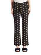 Chloe Cropped Floral-embroidered Cady Pants