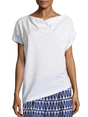 Issey Miyake Patterned Asymmetric Top