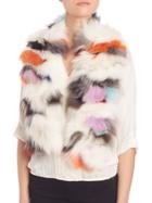 Pologeorgis Multicolor Fox Fur Scarf