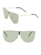 Saint Laurent New Wave 99mm Shield Sunglasses