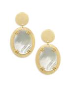 Stephanie Kantis Mother-of-pearl & Brushed 18k Gold Double Plated Drop Earrings
