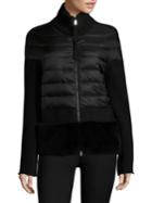 Moncler Maglione Fur-panel Jacket