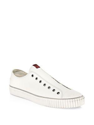 John Varvatos Laceless Low-top Slip-on Leather Sneakers