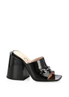 Gucci Patent Leather Heeled Slides
