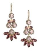 Abs By Allen Schwartz Jewelry Make Me Blush Triple-drop Crystal Earrings