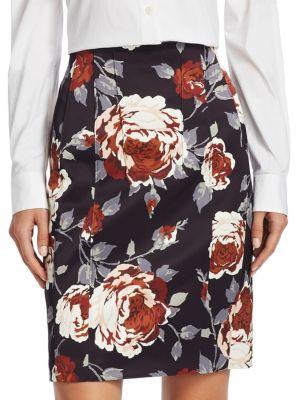 Theory Floral-print Skirt