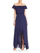 L'agence Yves Off-the-shoulder Ruffle Dress