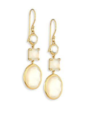 Ippolita Rock Candy? Flirt 3-stone 18k Yellow Gold Drop Earrings