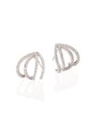 Meira T Pave Diamond & 14k White Gold Cage Earrings