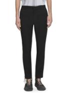Lanvin Solid Cropped Wool Pants