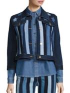 Tommy Hilfiger Collection Star & Stripes Patchwork Cropped Jacket