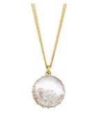 Renee Lewis 18k Yellow Gold & Diamond Circle Shake Necklace