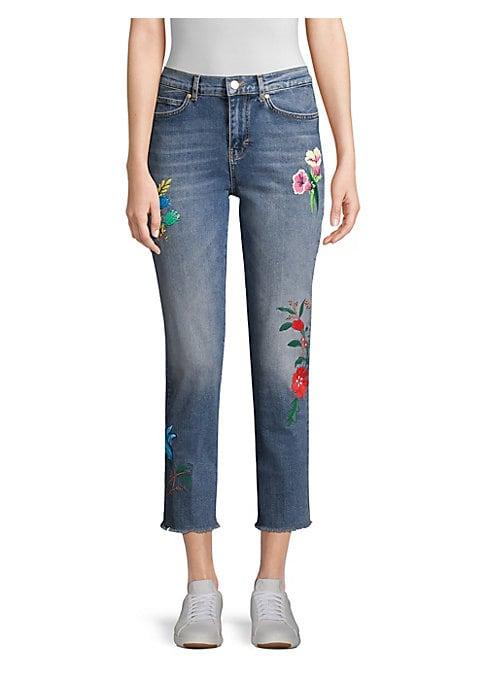 Escada Sport Floral-embroidered Jeans
