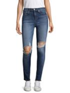 Rag & Bone/jean Bonnie High-rise Distressed Skinny Jeans