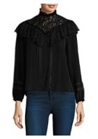 Rebecca Taylor Long-sleeve Lace Top