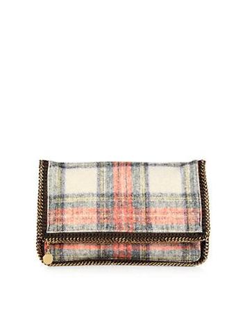 Stella Mccartney Falabella Tartan Foldover Clutch